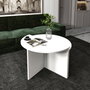 Hanah Home Dolunay - Mesa de centro blanca de dos piezas